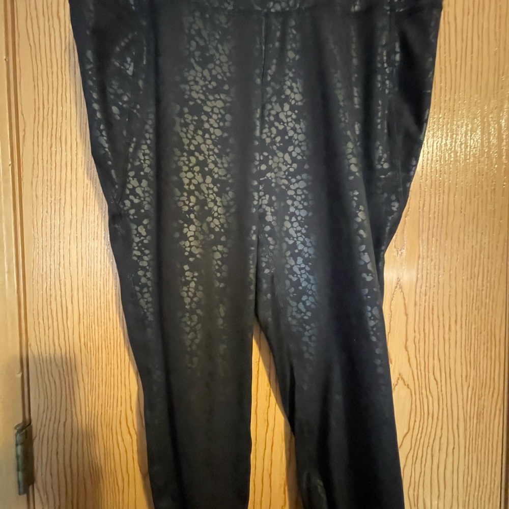 Black Patterned Pants